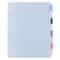 JAM Paper 8.5" x 11" 8-Tab Plastic Index Tab Dividers, 6 Pack